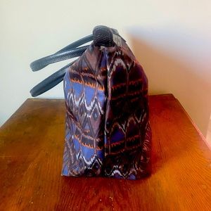 Longchamp multicolored nylon bag with leather trim.